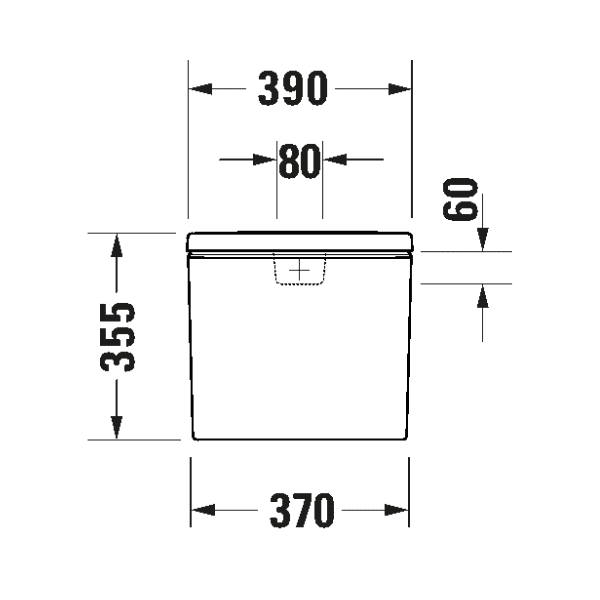 Duravit DuraStyle Basic spoelresevoir - wit - zijaansluiting - duotoets