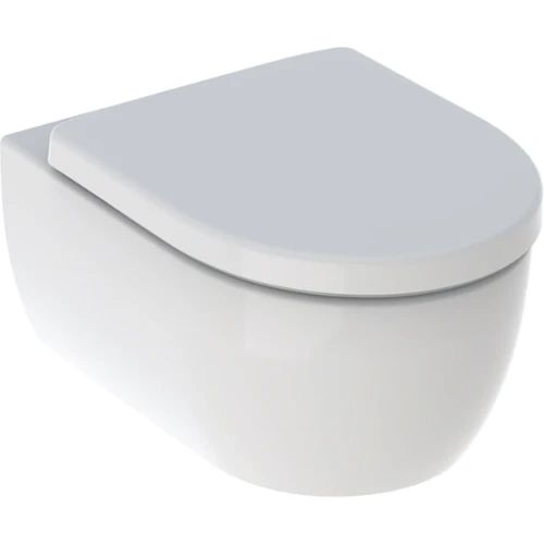 Easylux Bow by Geberit hangtoilet PACK Rimfree (hangtoilet + zitting softclose) zonder spoelrand - wit - 355 x 530 mm