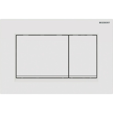 Geberit Sigma 30 bedieningsplaat - wit/wit mat - 2 druktoetsen