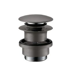 Hansgrohe Push-Open afvoerplug 5/4 x 64 mm - Click-Clack - Brushed Black Chrome
