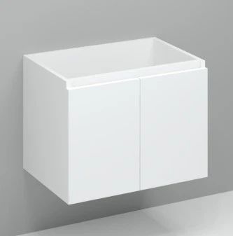Easylux Kivu wastafelonderkast met 2 deuren greeploos 700 x 475 x 520 mm - wit