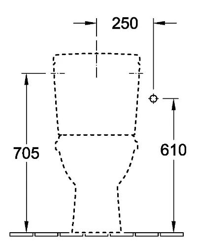 Villeroy & Boch O.Novo staand toilet PACK (onderpot + spoelbak + zitting met softclose) uitgang H - wit - B360xD680 mm