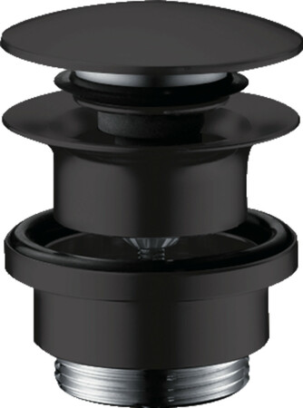 Hansgrohe Push-Open afvoerplug 5/4 x 64 mm - Click-Clack - zwart mat