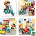 Puzzel Koffer 4 in 1 - scooter
