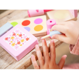 Houten make up set