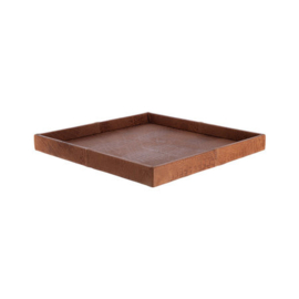 Dienblad Leer Croc Bruin Vierkant small