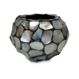 Pot Shell Zilver rond