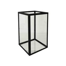 Windlicht Glas Zwart large