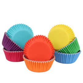 PME Baking cups Rainbow Colour pk/100