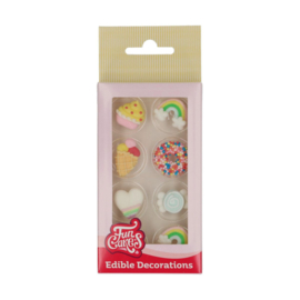 Funcakes suikerdecoratie Sweet Celebrations set/8