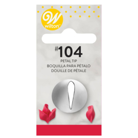 Wilton decorating tip #104 petal carded