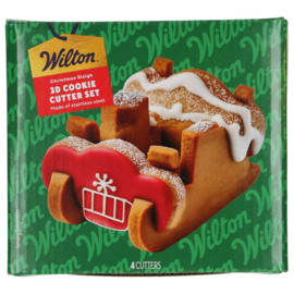 Wilton koekjes uitsteker 3D Kerstslee set/4