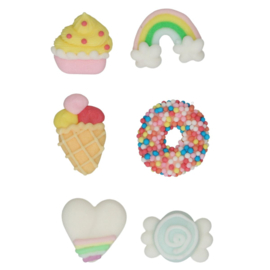 Funcakes suikerdecoratie Sweet Celebrations set/8