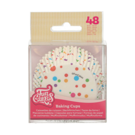 Funcakes baking cups confetti pk/48