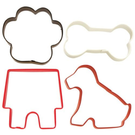 Wilton cookie cutter Dog Shapes set/4