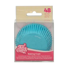 Funcakes baking cups turquoise pk/48