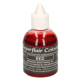 Sugarflair airbrush colouring -red- 60ml