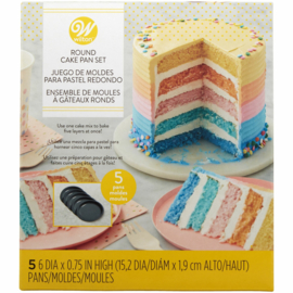 Wilton cake pan Easy Layers 15cm Set/5