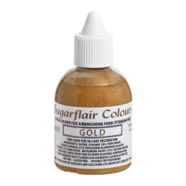 Sugarflair airbrush colouring Gold E171 free 60ml