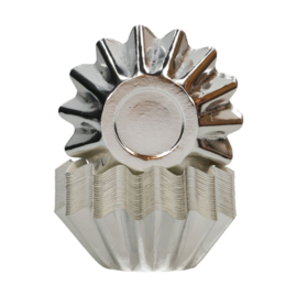 Funcakes Bloom baking cups Metallic Zilver pk/48
