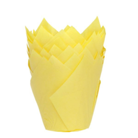 House of Marie muffin cups tulp Geel pk/36