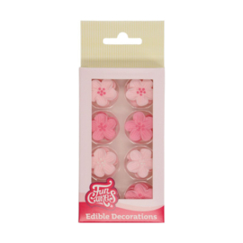 Funcakes suikerdecoratie Bloemenmix Roze set/24