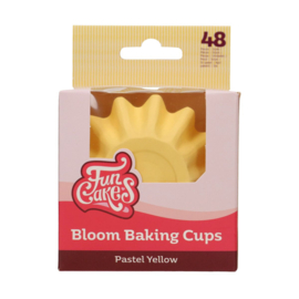 Funcakes Bloom baking cups Pastel Geel pk/48