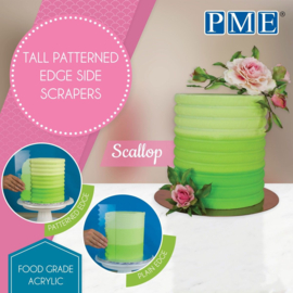 PME TALL PATTERNED EDGE SIDE SCRAPER -SCALLOP-