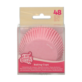 Funcakes baking cups light pink pk/48