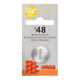 Wilton decorating tip #048 basketweave carded