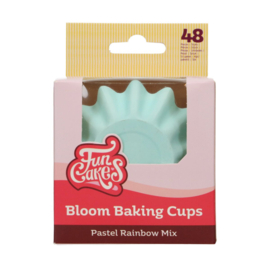 Funcakes Bloom baking cups Pastel Regenboog Mix pk/48
