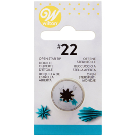 Wilton decorating tip #022 open star carded