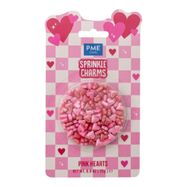 PME sprinkle charms hartjes roze 25g