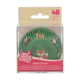 Funcakes baking cups forest animals pk/48