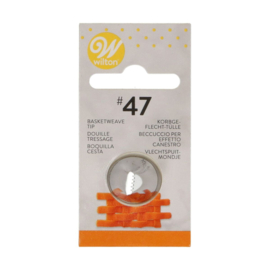 Wilton decorating tip #047 basketweave carded