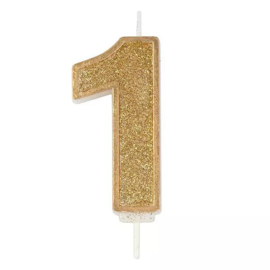 Culpitt verjaardag kaars 1 Goud