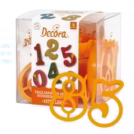 Decora koekjes uitstekers cijfers groot set/9