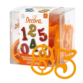 Decora koekjes uitstekers cijfers groot set/9