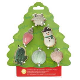 Wilton koekjes uitsteker Kerstboom set/6