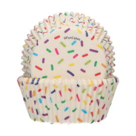 Funcakes baking cups sprinkles pk/48