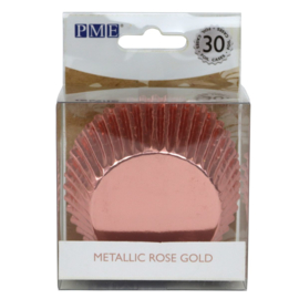 PME baking cups metallic rose gold pk/30