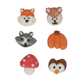Funcakes suikerdecoratie Bosdieren set/8
