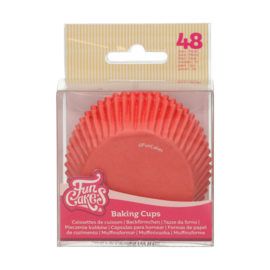 Funcakes baking cups red pk/48