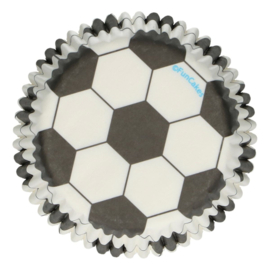 Funcakes baking cups voetbal pk/48