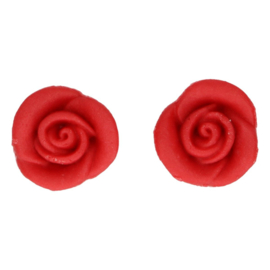 Funcakes marsepein decoratie rozen rood set/6