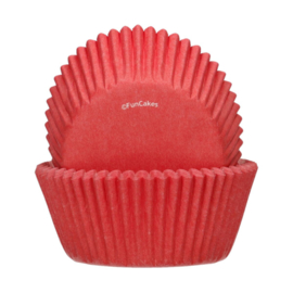 Funcakes baking cups red pk/48