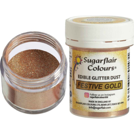 Sugarflair edible lustre Festive Gold 10g