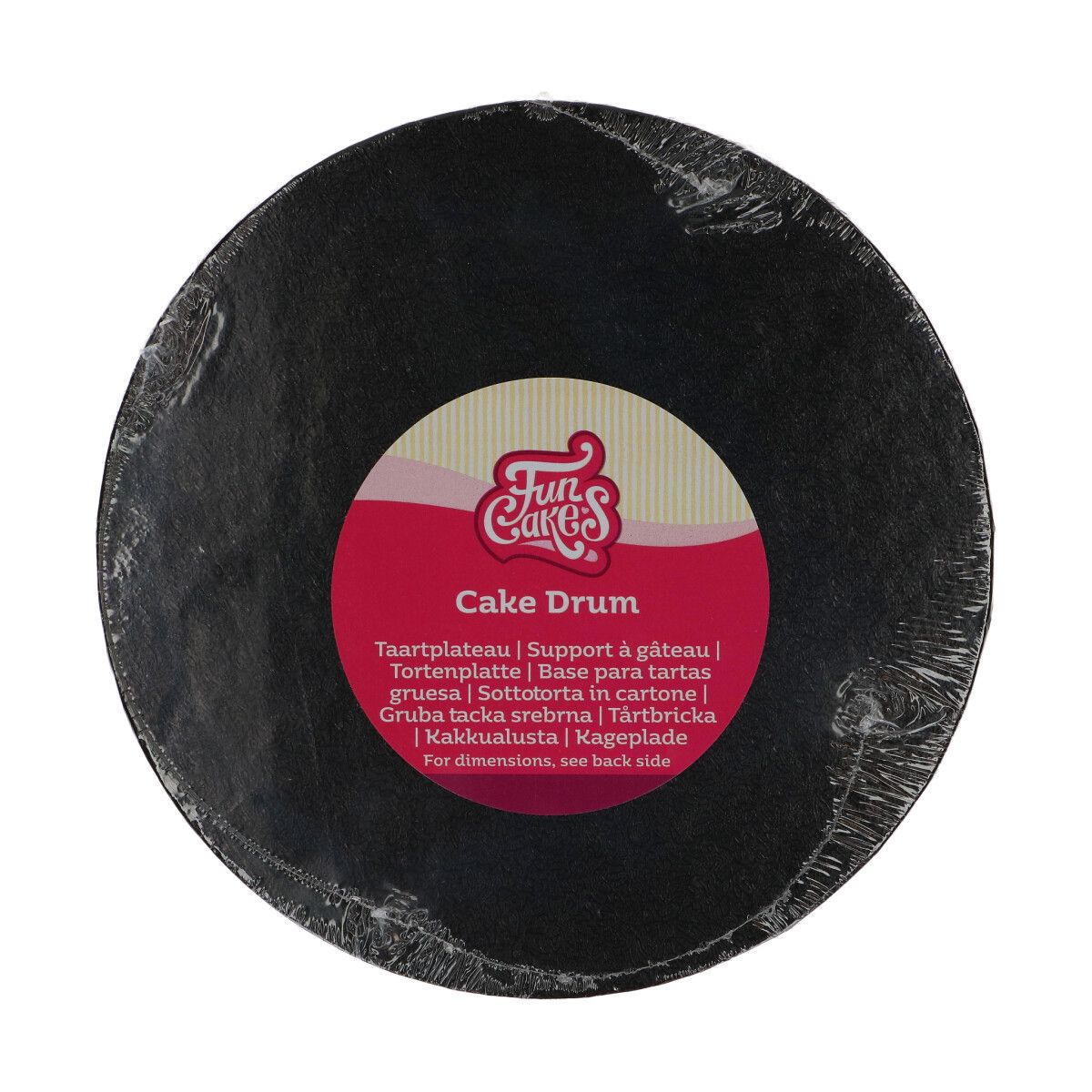 Funcakes cake drum rond ø35cm zwart