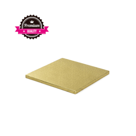 Decora cake drum 20x20cm goud