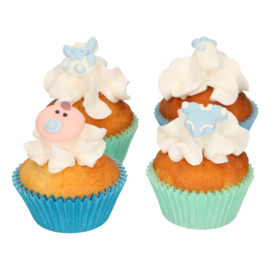 Funcakes suikerdecoratie baby jongen set/12